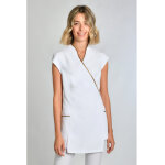Dyneke tunique kimono spa blanc avec bordure dorée Dyneke tunique kimono spa blanc avec bordure dorée