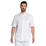 Dyneke tunique m�dicale blanche pour homme col officier