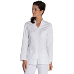 Dyneke tunique m�dicale blanche manches longues � zip