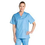 Dyneke tunique mdicale bleu de france unisexe col en v