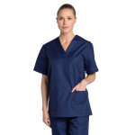 Dyneke tunique m�dicale bleu marine unisexe col en v