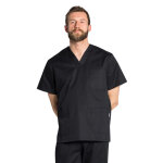 Dyneke tunique m�dicale noire mixte col en v