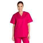 Dyneke tunique m�dicale rose fuchsia mixte col en v
