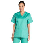 Dyneke tunique mdicale vert jade unisexe col en v