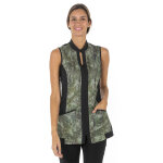 Dyneke tunique � zip sans manche microfibre � motifs camouflage