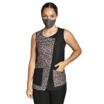 Dyneke veste asym�trique sans manche microfibre � motifs