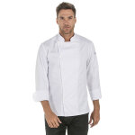 Dyneke veste de chef blanche � manches longues pour homme
