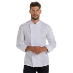 Dyneke veste de cuisine blanche manches longues homme