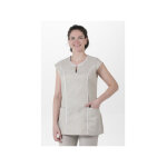 Dyneke veste femme cintr�e beige 70% coton 30% polyester