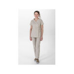 Dyneke veste femme kimono courte beige 70% coton 30% polyester