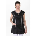 Dyneke veste femme noire ajustée avec bordure blanche 70% coton et 30% polyester Dyneke veste femme noire ajustée avec bordure blanche 70% coton et 30% polyester