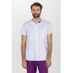 Dyneke veste homme � manches courtes ranglan couture lilas 67% polyester 33% coton