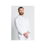 Dyneke veste homme � manches longues avec boutons blanche 100% polyester