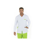 Dyneke veste homme � manches longues contrast�e pistache blanche 100% polyester
