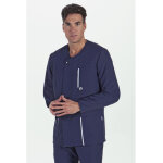Dyneke veste homme � manches longues patte de boutonnage marine 100% polyester