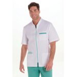 Dyneke veste m�dicale stretch homme blanc et vert