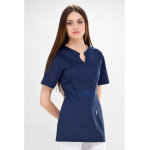 Eldan casaque m�dicale bleu marine coupe princesse