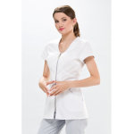 Eldan tunique m�dicale lily couture blanche & grise