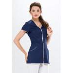 Eldan tunique m�dicale lily couture bleu & blanche