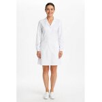 Isacco blouse blanche avec �lastique pour infirmi�re singapour � manche longue 3 poches