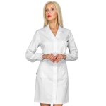 Isacco blouse blanche avec �lastique pour infirmi�re singapour � manche longue 65% polyester / 35% coton ...