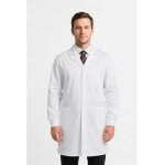 Isacco blouse blanche pour homme � boutons boutonni�re et poignets tricot 100% coton