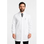 Isacco blouse blanche pour homme grande taille 3xl boutons pression 100% coton
