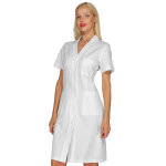 Isacco blouse blanche labotatoire 100 % coton manches courtes femme donna