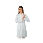 Isacco blouse blanche manches longues femme lugano 100% coton