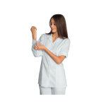 Isacco blouse blanche m�dicale odessa avec manches � pattes retroussables