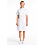 Isacco blouse blanche de travail en coton avec col mao