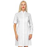 Isacco blouse blanche venezia avec col mao 65% polyester / 35% coton