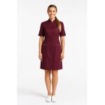 Isacco blouse bordeaux � manche courte venezia avec col mao 65% polyester / 35% coton