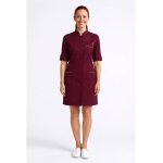 Isacco blouse bordeaux venezia avec col mao 65% polyester / 35% coton
