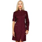 Isacco blouse bordeaux venezia avec col mao 65% polyester / 35% coton
