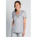 Dyneke blouse d'esth�tique grise zen look