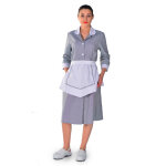 Isacco blouse femme de chambre ray noir / blanc carlton