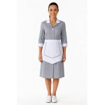 Isacco blouse femme de chambre ray� noir / blanc carlton
