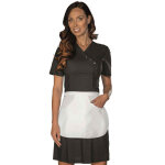 Isacco blouse femme monastir noir avec tablier 65% polyester 35% coton