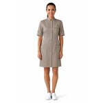Isacco blouse gris tourterelle � manche courte venezia avec col mao 65% polyester / 35% coton