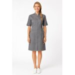 Isacco blouse grise � manche courte venezia avec col mao 65% polyester / 35% coton