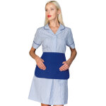 Isacco blouse � manches courtes avec tablier firenze � rayure bleu clair 65% polyester 35% coton