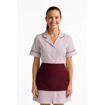 Isacco blouse � manches courtes avec tablier firenze � rayure bordeaux 65% polyester 35% coton