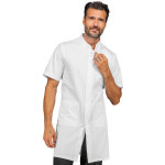 Isacco blouse mdicale blanche manches courtes  zip homme dover
