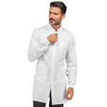 Isacco blouse m�dicale blanche manches longues resserr�es aux poignets homme dover