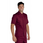 Isacco blouse m�dicale bordeaux manches courtes pour homme extra light