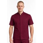 Isacco blouse m�dicale bordeaux manches courtes pour homme extra light