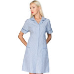Isacco blouse m�dicale pour femme � manches courtes firenze � rayure bleu clair polyester / coton