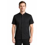 Isacco blouse m�dicale pour homme � manches courtes leon noire 100% polyester