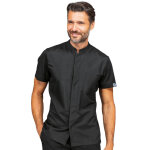 Isacco blouse m�dicale pour homme � manches courtes leon noire 100% polyester